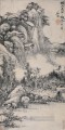 Tinta china antigua de montaña profunda de Shitao